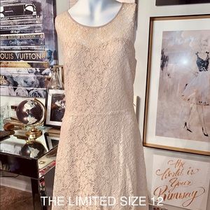 Champagne gold lace dress from The Limited